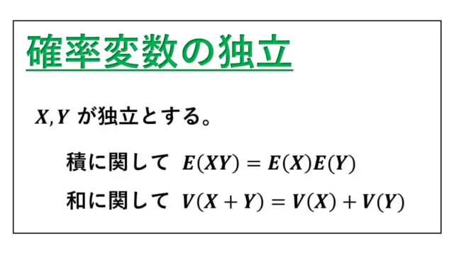 確率変数の独立-表紙
