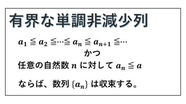 有界な単調数列-表紙